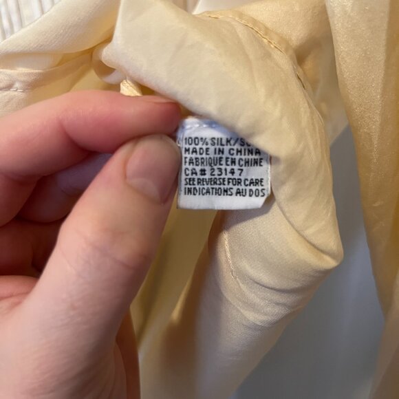 Cream Talbots silk blouse - Picture 5 of 11